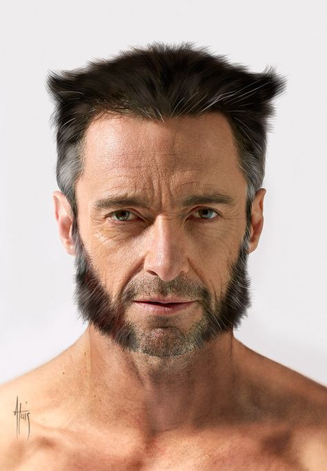 Wolverine Hair, Black Cat Comics, Old Logan, Model Sculpture, Sculpture Drawing, Hugh Jackman Logan, Wolverine Movie, Old Man Logan, Xmen Art