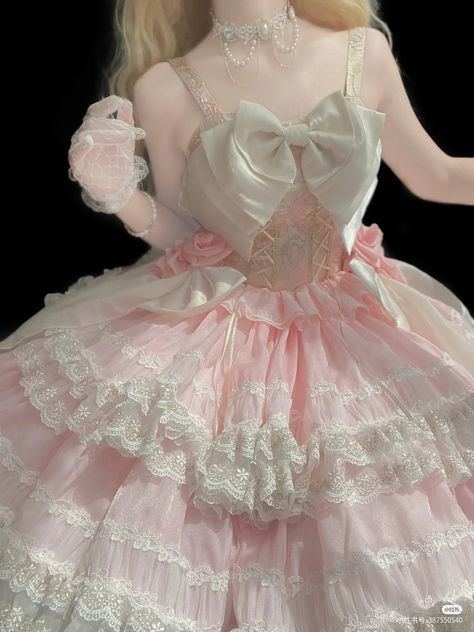 Old Ball Gowns, Pink Victorian Dress, Princess Dress Short, Gown Aesthetic, Dresses By Texture, Modest Girly Outfits, Rococo Dress, Oc Board, Frilly Dresses