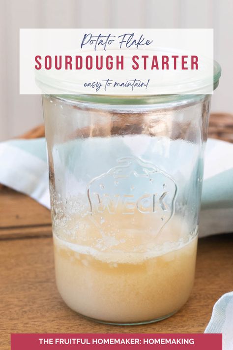 Full proof method ready n 10 days! Sourdough Starter Using Potato Flakes, Sourdough Starter With Potato Flakes, Potato Flake Sourdough Starter, Dehydrated Potato Flakes, Sourdough Bread Starter, Potato Flakes, Bread Starter, A Potato, Sourdough Starter