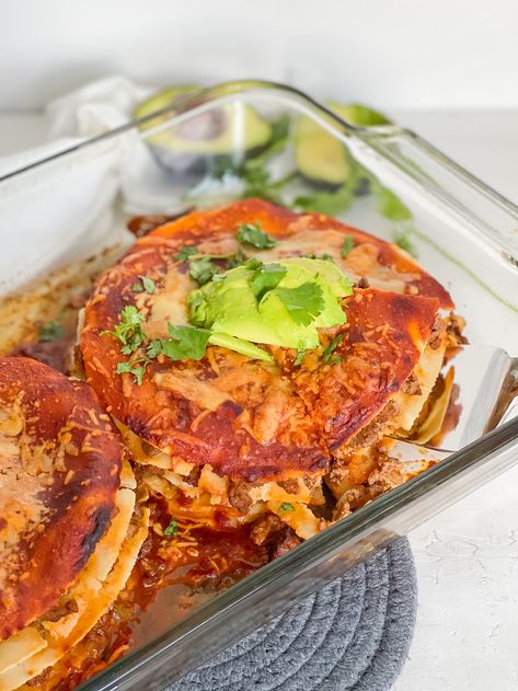 Beef Enchilada Stacks | GF, Keto, Low Carb – Just Jessie B Beef Enchilada, Enchilada Bake, Homemade Enchiladas, Cheese Enchiladas, Paleo Beef, Beef Enchiladas, Low Carb Tortillas, Carb Recipes, Mexican Food