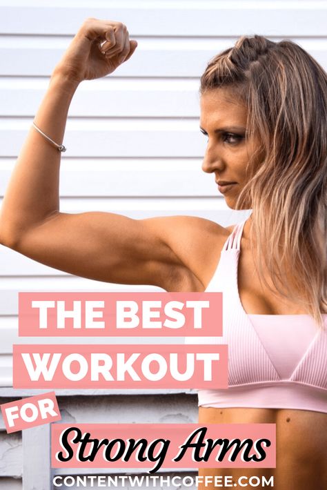 Weak No More! The Best Dumbbell Arm Workout to Get Strong Arms - Get Fit with Cedar Arm Workout Women With Weights Build Muscle Strength Training, Best Arm Workout, Strong Arms Workout, Workout For Arms, Arm Workout Women With Weights, Arm Workout For Women, Build Arm Muscle, Arm Workout For Beginners, Lean Arms