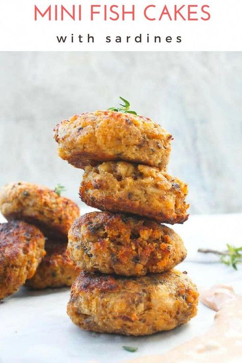 ad This recipe for easy + healthy mini fish cakes is made with canned sardines for a Spanish inspired tapas appetizer idea. #sardines #fishcakes #seafood via @champagneta0249 #FishRecipes Sardine Recipe, Easy Fish Cakes, Fish Cake Recipe, Sardine Fish, Canned Sardines, Fish Cakes Recipe, Sardine Recipes, Fish Cakes, Minced Meat