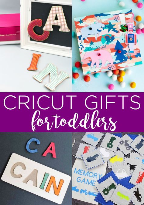 These Cricut gifts for toddlers are the perfect thing to make with your machine this holiday season! Grab your supplies and gets started on these homemade gifts that they will love! #cricut #cricutcreated #holiday #handmade #handmadegifts #christmas #toddlers #toddlergifts #cricutgifts #cricutlove Personalized Gifts For Toddlers, Cricut Toddler Projects, Cricut Gift Ideas For Kids, Cricut Gifts For Kids, Personalized Toddler Gifts, Homemade Gifts For Kids, Cricut Gifts, Gifts For Toddlers, Cricut Christmas Ideas