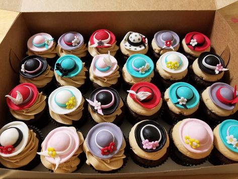 Kentucky Derby Hat Cupcakes Derby Cupcakes Kentucky, Kentucky Derby Cupcakes, Derby Cupcakes, Kentucky Derby Cake, Derby Food, Kentucky Derby Food, Kentucky Derby Themed Party, Derby Party Food, Hat Cupcakes