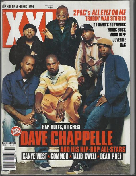 Dave Chappelle Wallpaper, Wallpaper Kanye, Young Buck, Hip Hop Classics, Black Magazine, Hip Hop Poster, All Eyez On Me, Dave Chappelle, 90s Hip Hop Fashion