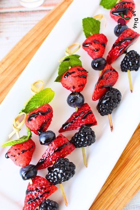 Best Summer Appetizer Recipes for Your 2024 May Celebrations! Skewer Snacks, Berry Skewers, Mini Cucumber Sandwiches, Balsamic Vinegar Glaze, Dessert Skewers, Summer Appetizer Recipes, Club Sandwich Chicken, Summer Appetizers, Berry Fruit Salad