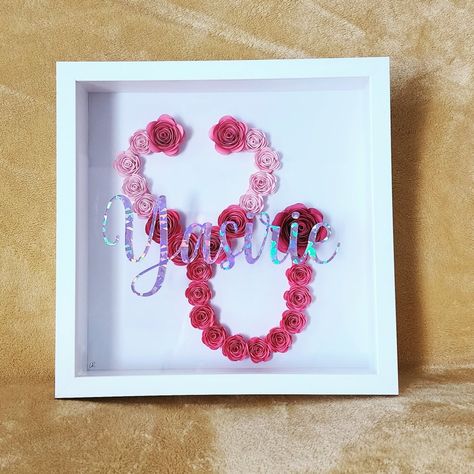 Custom Desing Dance Crafts, Shadow Box Gifts, Eternal Roses, Paper Cutout Art, Paper Cutout, Shadow Boxes, Retirement Gifts, Cricut Projects, Shadow Box