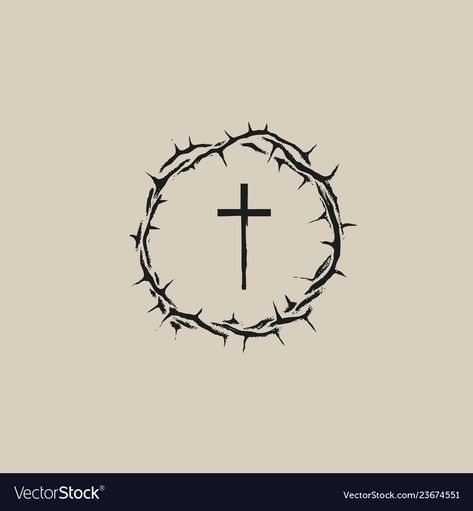 Thorns Crown Tattoo, Cross Of Thorns Tattoo, Small Crown Of Thorns Tattoo, Cross With Halo Tattoo, Simple Crown Of Thorns Tattoo, Crown Of Thorns Tattoo Women, Biblical Symbols Tattoos, Christian Tattoos For Men Arm, Cross And Crown Of Thorns Tattoo