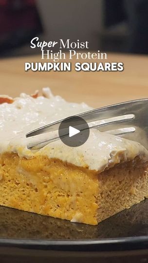 4.6K views · 628 reactions | Just 159 calories per square! 

This is volume eating- a big piece of dense, moist cake WITH frosting. I ❤️ IT!

Macros: 21g protein, 14g carbs, 1.5g fat.

Here's the recipe:
390g canned pumpkin 
1 egg
160g liquid egg whites
4 scoops vanilla whey (I used @legion- CODE: MYVITALCOACH for 20% off)
1/2 tsp baking powder
8g sugar free vanilla pudding mix
1 tsp cinnamon
1/2 tsp nutmeg
1 tsp pumpkin pie spice

Mix together and pour into 8x11 casserole dish. Bake at 375° for 18-20 min.

For the frosting:
90g vanilla oikos triple zero greek yogurt
1/2 tsp cinnamon
1/2 tsp pumpkin spice
8g sugar free pudding mix
60g lite cool whip

Makes 6

Enjoy! | Shannon Hanson | Felix Cartal · Stranger Things Theme (Felix Cartal's After Dark Remix) Volume Eating, Oikos Triple Zero, Cake With Frosting, Low Carb Pumpkin Recipes, Sugar Free Vanilla Pudding, Stranger Things Theme, Pumpkin Squares, Pumpkin Pie Spice Mix, Liquid Egg Whites