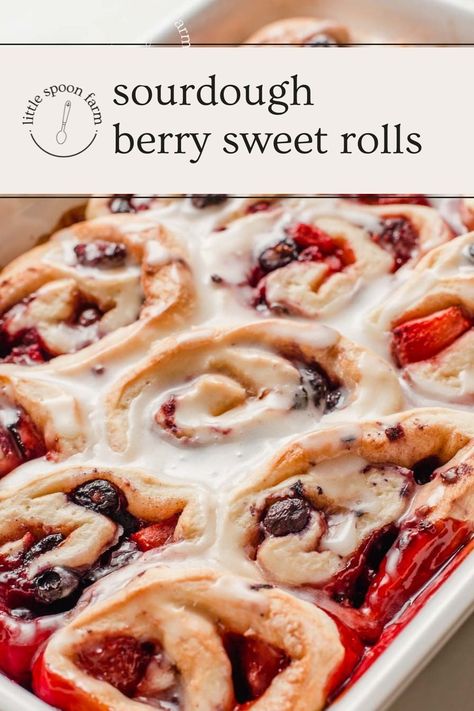 Sourdough Lemon Rolls, Sourdough Cakes, Berry Sweet Rolls, Recipe Using Sourdough Starter, Sourdough Rolls, Sourdough Cinnamon Rolls, Sweet Roll Recipe, Sourdough Starter Discard Recipe, Gluten Free Sourdough