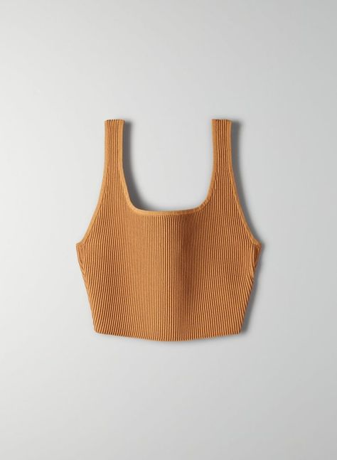 Aritzia's 10 Best-Selling Items (Including The Perfect Hoodie) | Chatelaine Embroidery On Knitting, Grunge Look, Ribbed Tank Top, Crop Top Outfits, 90s Grunge, Top Cropped, Diy Couture, Knitting Ideas, Ribbed Tank