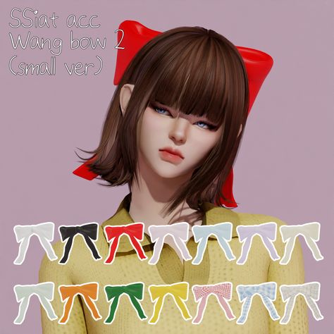 Sims 4 Bow Accessory, Sims 4 Hair Bow Cc, Sims 4 Tie Accessory, Sims 4 Hair Bow, Sims 4 Bow Cc, Sims 4 Head Accessories, Royal Accessories, Sims 4 Hair Male, Mod Hair