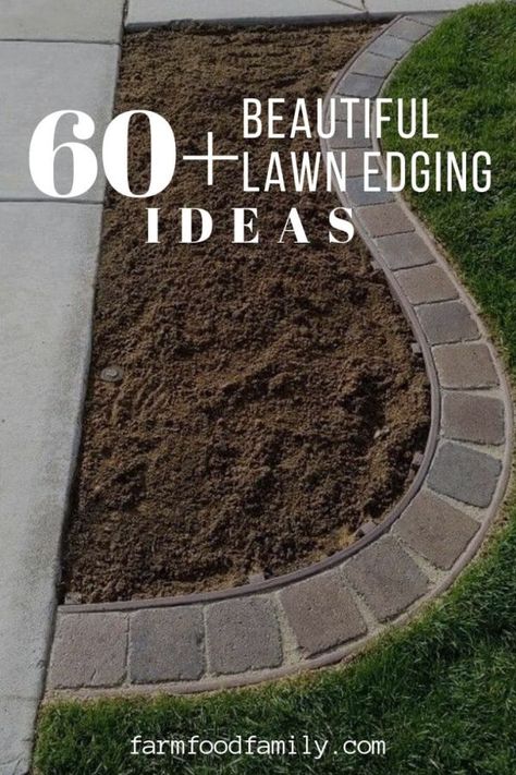 Lawn Edging Ideas, Top Garden Design, Mailbox Landscaping, Garden Edging Ideas, Walkway Landscaping, Brick Garden, Landscape Edging, Lawn Edging, Edging Ideas