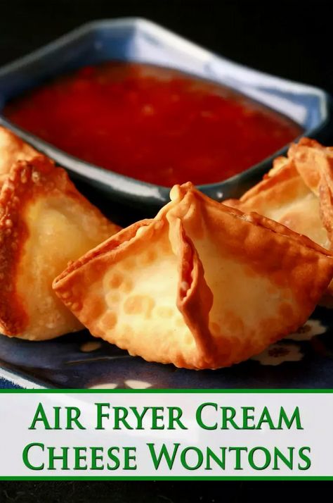 Elevate your appetizer game with these delightful cream cheese wontons, effortlessly made in the air fryer. Perfect for festive gatherings or a cozy night in, these crispy bites are a breeze to prepare and bursting with creamy goodness. Impress your guests with a dish that's both simple and sophisticated, offering a modern twist on a classic favorite. Enjoy the perfect balance of crunchy and creamy with every bite, making your celebrations even more memorable. Air Fryer Cream Cheese Wontons, Airfryer Lunch Recipes, Cookies With Edible Flowers, Air Fryer Cream Cheese, Panini Grill, Air Fryer Recipes Snacks, Cream Cheese Wontons, Cheese Wontons, Wonton Recipes