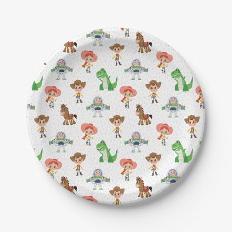 $1.95 | Toy Story Characters Pattern Baby Shower #toy story movie, character birthday, toy story, toy story baby shower, baby shower, disney baby shower, disney, jessie toy story, woody toy story, buzz lightyear Toy Story Pattern, Beyond Birthday, Toy Story Cupcakes, Toy Story Baby, Cow Baby Showers, Birthday Paper Plates, Toy Story Theme, Disney Baby Shower, Toy Story Characters