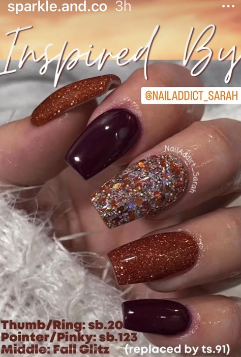 Brown And Yellow Fall Nails, Fall Nails Regular Polish, Fall Nail Colors Multicolor, Nail Color For September 2024, November Nail Designs Fall, Overlay Nails Fall Colors, Fall Nail Colors Burnt Orange, Best Fall Nails 2024, Fall Nails For November