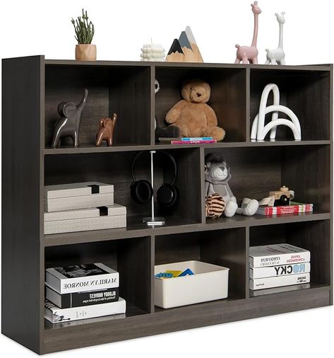 Amazon.com: SILKYDRY 8 Cubes Organizer Bookcase, 3-Tier Open Bookshelf, Horizontal Storage Cabinet with Anti-Tilt Device, Floor Standing Wooden Book Display Shelves for Bedroom, Classroom, Office (Grey) : Home & Kitchen Book Display Shelves, 8 Cube Organizer, Toy Cabinet, Book Display Shelf, Open Bookshelf, Shelves For Bedroom, Cube Storage Shelves, Nursery Bookshelf, Open Bookshelves