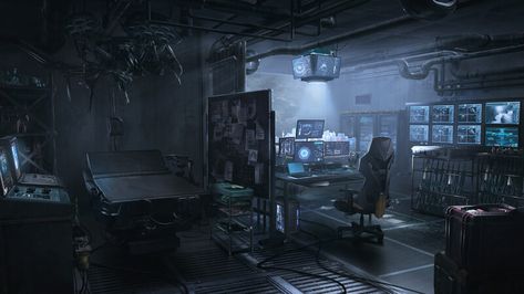 ArtStation - Activity Hacker Room, Life Core, Dnd Inspiration, Detective Aesthetic, Secret Organizations, Hacker Aesthetic, Crystal Room, Underground Cities, Ark Survival Evolved