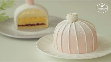 Swedish Princess Cake Princess Cake Swedish, Princess Cake Recipe, Swedish Princess Cake, Cooking Tree, White Food Coloring, Raspberry Jam Recipe, Cake Beautiful, Pastry Cream, Red Food Coloring