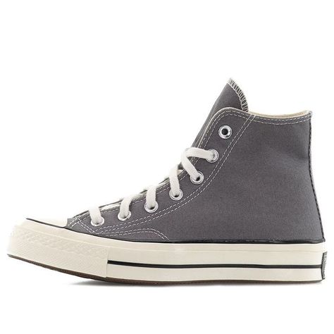 Converse Chuck 70 Hi Grey Ivory Canvas Shoes/Sneakers Chuck Taylor 70s, Grey Converse, Converse Chuck 70, Black Gums, Chuck 70, Grey Sneakers, Converse Chuck Taylor All Star, Stylish Sneakers, Converse Chuck