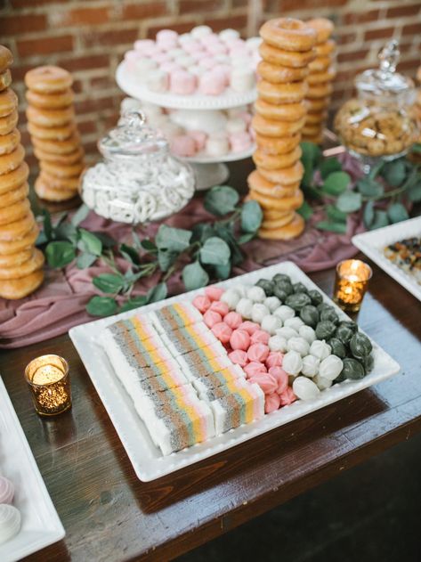 Korean Wedding Food Ideas, Korean Wedding Food, Chic Dessert Table, Mauve Bridesmaids, Millwick Wedding, Silly Wedding, Donut Wedding, 2026 Wedding, Bridal Era