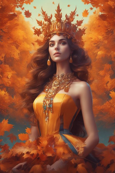 autumn girl Flower Costume, Girl Wallpapers, Autumn Girl, Girly Wallpapers, Illumination Art, Glowing Art, Magical Art, Vsco Girl