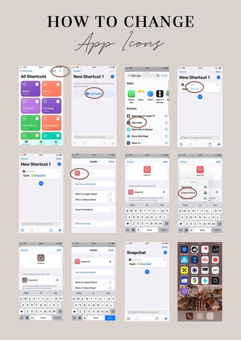 How To Change App Icons - Payhip How To Costumize Iphone Apps, To Do App, Whatsapp Theme, Ipad Essentials, Phone Template, Aesthetic Homescreen, Ipad Hacks, Iphone Home Screen, Ipad Tutorials