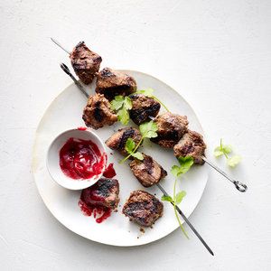 Grilled Spiced Lamb Skewers with Wild Plum Sauce Shashlik Recipe, Best Lamb Recipes, Spiced Lamb, Lamb Skewers, Grilled Lamb Chops, Lamb Chop Recipes, Picnic Recipes, Lamb Stew, Grilled Lamb