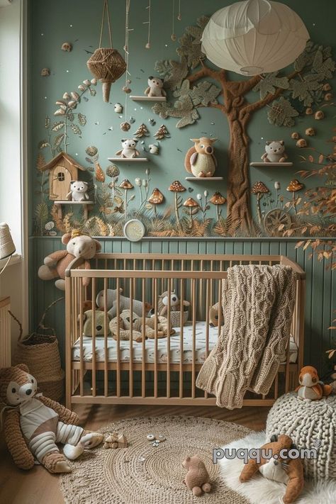 Woodland Nursery Ideas: Creating a Cozy Haven for Your Little One - Puqqu Whimsical Cottages, Tuscan Patio, Easter Porch, Academia Bedroom, Small Sunroom, Space Optimization, Reading Space, Repurposed Decor, Small Barndominium