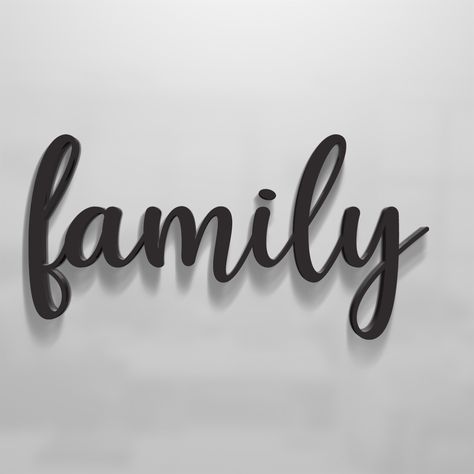 Family Wall Letters, Family Letters Decor Wall Art, Family Signs Black, Living Room Family Wood Signs, Long Wood Signs Family, Stairs Wall, Wooden Family Signs, Family Word, Wood Family