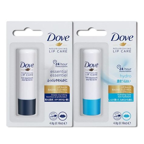 Dove Essential Nourishing Lip Care + Dove Hydro Nourishing Lip Care, Long lasting Lip Balm, 24 hours Hydration, Imported,4.8gm,PO2, Blue Brand Dove Colour Blue Product Benefits Nourishing, Moisturizing, Softening Item Form Pencil Item Weight 10 Grams Skin Type Normal Finish Type Glossy Rich, nourishing lip balm for dry, chapped lips Dove lip balm with shea butter extract helps to quench dry lips Long lasting lip balm enriched with jojoba oil to soothe irritation Nourishing lip balm improves lip Butter Extract, Cracked Lips, Aloe Vera Extract, Chapped Lips, Soft Lips, Dry Lips, Lip Moisturizer, Lip Care, Jojoba Oil