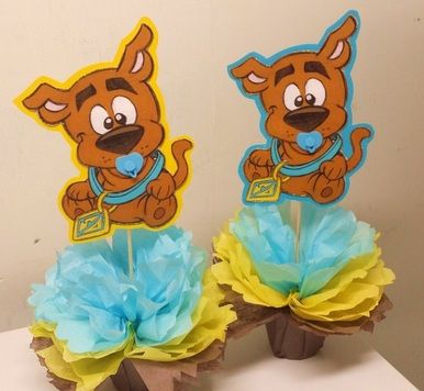 Scooby Doo Centerpieces, Scooby Doo Baby Shower Theme, Scooby Doo Baby Shower Ideas, Scooby Doo Halloween Party, Scooby Doo Birthday Party, Boy Baby Shower Centerpieces, Baby Shower Party Themes, Baby Boy Themes