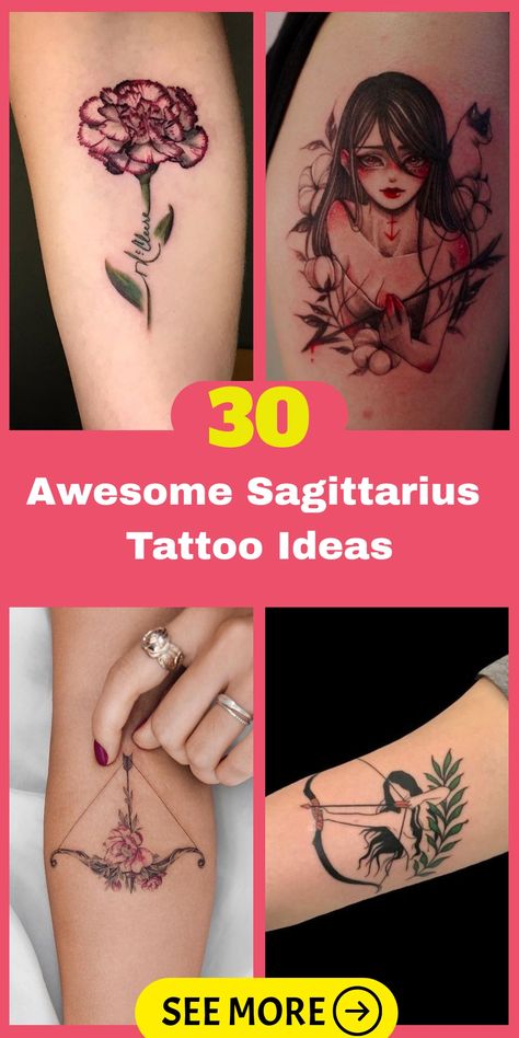 Being forever lively, passionate, and smart, Sagittarius girls are a typical fire sign. They belong to the bright and breezy side of the zodiac, making them so lovable. Elegant Sagittarius Tattoo, Women Sagittarius Tattoo, Female Sagittarius Tattoo, Unique Sagittarius Tattoo, Sagittarius Tattoo Star Sign, Saggitarius Tattoo Unique, Fire Sign Tattoo Sagittarius, Sagittarius Tattoo Ideas, Fire Sign Tattoo