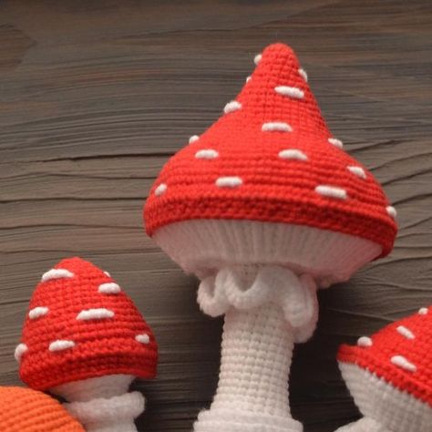 Fly Agaric, White Mushrooms, Crochet Pattern Amigurumi, Crochet Patterns Amigurumi, Free Crochet Pattern, Instagram A, Free Crochet, Crochet Pattern, Free Pattern