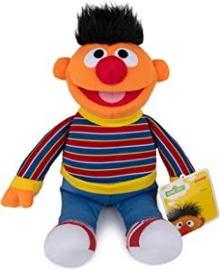 Amazon.com: GUND Sesame Street Official Ernie Muppet Plush, Premium Plush Toy for Ages 1 & Up, Yellow, 13.5” : Toys & Games Sesame Street Ernie, Soft Black Hair, Sesame Street Plush, Sesame Street Characters, Cabbage Patch Kids, Patch Kids, Blue Pants, Toy Store, Sesame Street