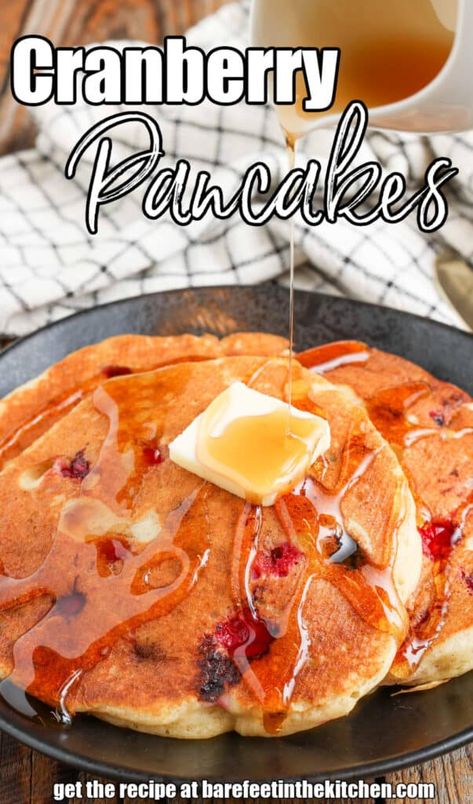 Cranberry Pancakes, Apple Crumb Bars, Fresh Cranberry Recipes, Cranberry Butter, Cranberry Dessert, Butter Pancakes, Buttered Vegetables, Apple Pancakes, Breakfast Waffles