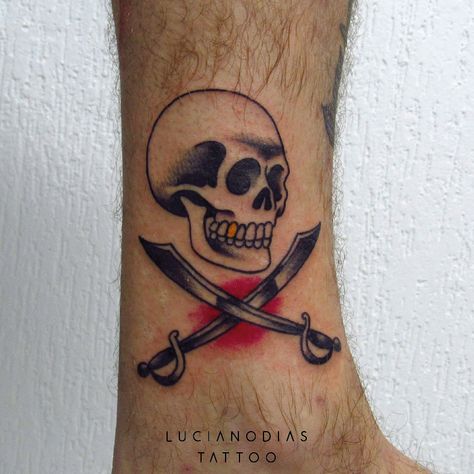 Swords Tattoo, Traditional Skull, Box Studio, Black Box, Swords, Skull Tattoo, Tattoos, Black, Campinas