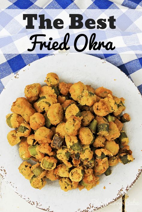 Pan Fried Okra, Oven Fried Okra, Okra Fries, Veggie Side Dish Recipes, Best Treats, Fried Okra, Okra Recipes, Oven Fried, Fried Vegetables