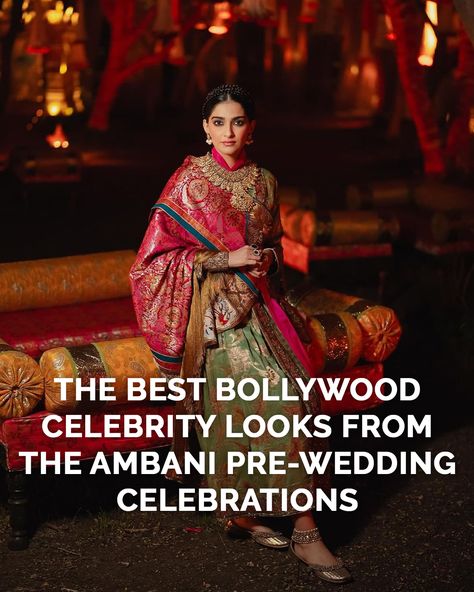 The star-studded Ambani pre-wedding guestlist gave us the ultimate 2024 wedding wardrobe goals. From Khushi Kapoor to Ranveer Singh, we've make a list of our favourite Bollywood looks to inspire your own fits. 🔗 TAP LINK IN BIO to know the bridal-favourite designers and stylists behind the celebrity looks at Radhika Merchant and Anant Ambani’s pre-wedding celebrations. Radhika Anant Wedding, Ambani Wedding Guests, Ambani Pre Wedding, Anant Ambani Pre Wedding, Bollywood Fashion 2024, Indian Fashion 2024, Anant Ambani Wedding, Anant Ambani And Radhika Merchant, Ambani Wedding