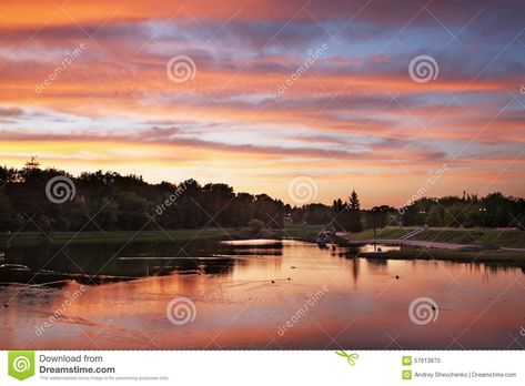 Nevezis River in Panevezys. Lithuania Panevezys Lithuania, Evening Landscape, Lithuania, Photo Image, Lockscreen Screenshot, Stock Photos