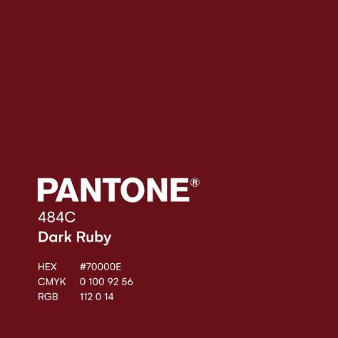 Red Velvet Color Aesthetic, Pantone Crimson, Deep Red Pantone, Cherry Red Pantone, Wine Red Pantone, Red Pantone Colour Palettes, Dark Red Colour Palette, Dark Red Pantone, Witchy Palette