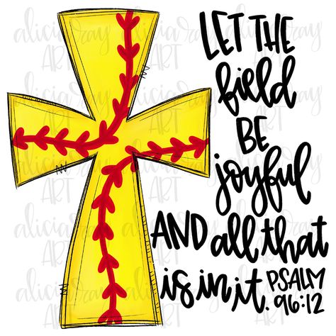 Cross With Bible Verse, Softball Cross, Softball Pictures, Jesus Wallpaper, Doodle Lettering, School Team, Glitter Print, Chalkboard Art, Water Slides