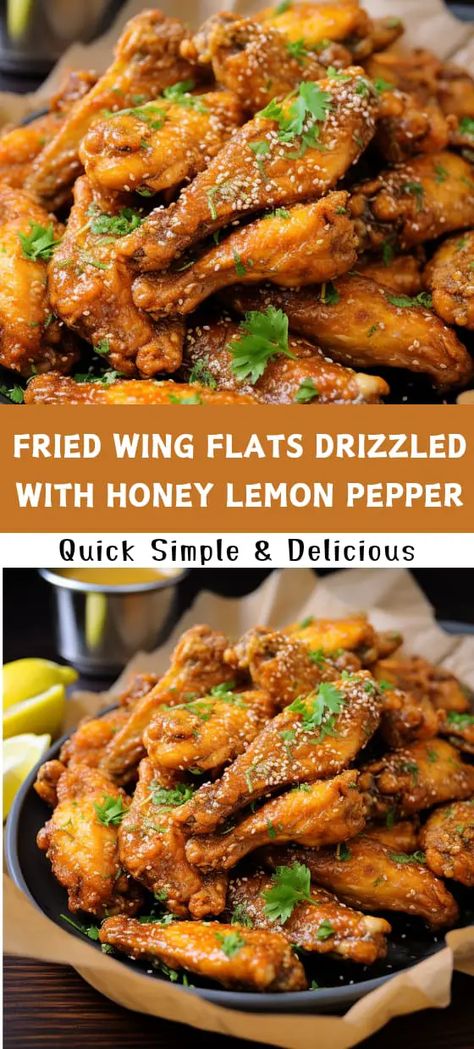 learn how to prepare fried wing flats that possess a crisp skin and succulent, tender meat. This is a simple recipe for stovetop chicken wings utilizes common ingredients and can be ready in around 30 minutes. Stovetop Chicken, Tender Meat, Honey Lemon, Lemon Pepper, Meat Tenderizer, Simple Recipe, Chicken Seasoning, Hot Sauce, Chicken Wings