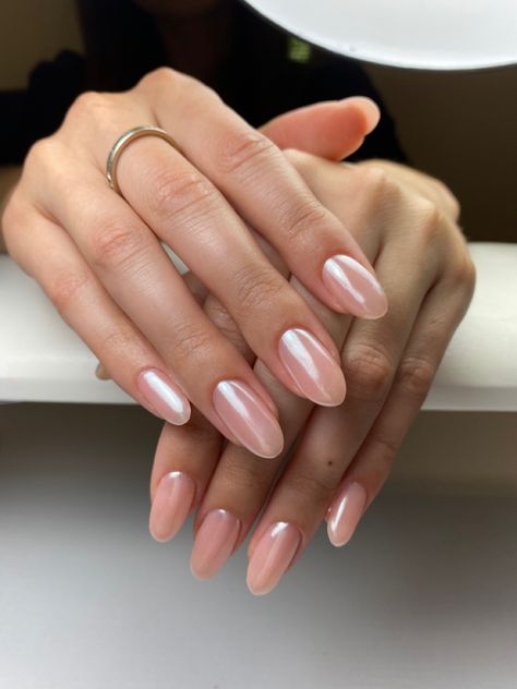 Blush Pink Nails, Overlay Nails, Pink Chrome Nails, Milky Nails, Graduation Nails, Subtle Nails, Minimal Nails, Blush Nails, Classy Acrylic Nails