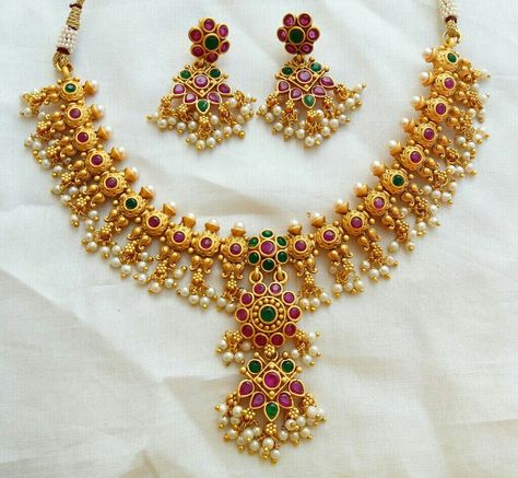 #temple #antique #imitation #1gram #jewellery For purchase or wholesale details,watsapp on 9986249048 Indian Bridal Jewelry Kundan, Bride Essentials, New Necklace Designs, Ikkat Dresses, Bridal Jewelry Vintage, Stones Necklace, Diamond Necklace Designs, Bridal Diamond Jewellery, Gold Pendant Jewelry