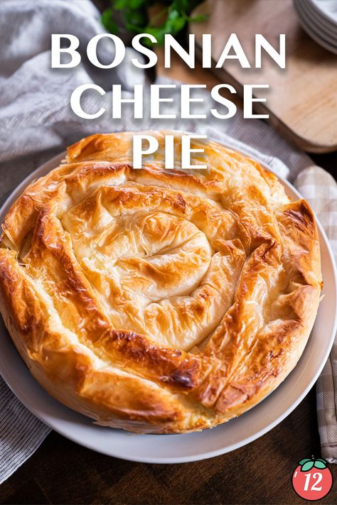 Bosnian Cheese Pie?utm_source=12tomatoes Bosnian Cheese Pie, Keto Pie, Tomatoes Recipes, 12 Tomatoes Recipes, Cheese Pie, Bread Salad, Cheese Pies, 12 Tomatoes, Yummy Casseroles