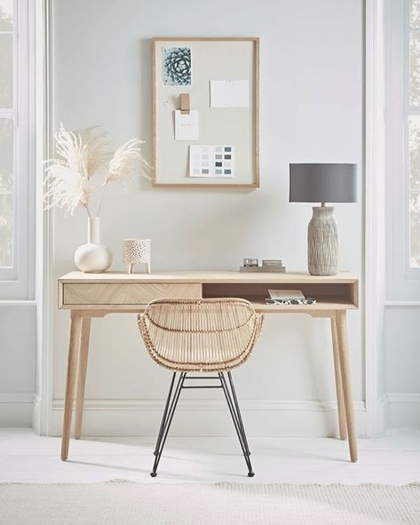 Cox & Cox (@coxandcox) posted on Instagram: “Want to know the best way to beat those post bank-holiday blues? A great new desk you can't wait to sit at and enjoy again...our NEW…” • May 4, 2021 at 5:34pm UTC Industrial Style Office, Loft Type, Rattan Counter Stools, Scandinavian Furniture Design, Perfect Desk, Oak Desk, Rattan Dining Chairs, Walnut Desks, Scandinavian Furniture