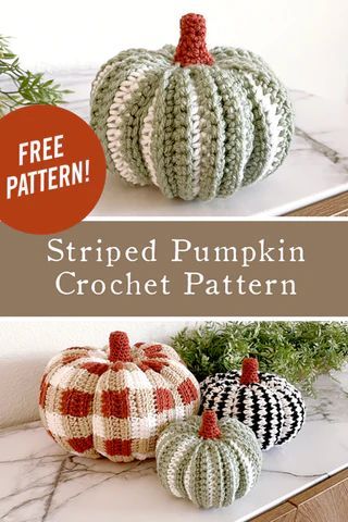 FREE Pumpkin Crochet Pattern | Small Striped Pumpkin – Little Light Design Co. Crocheted Pumpkins, Pumpkin Crochet Pattern, Pumpkin Patterns Free, Crochet Fall Decor, Thanksgiving Crochet, Pumpkin Crochet, Fall Crochet Patterns, Halloween Crochet Patterns, Crochet Fingerless Gloves