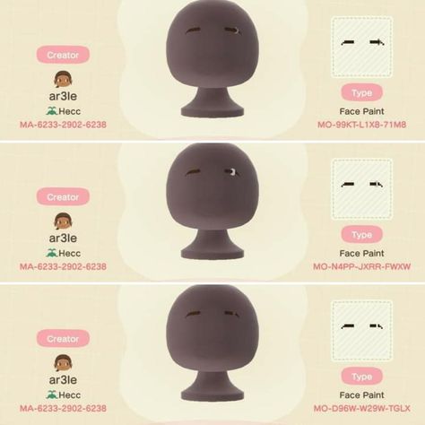 Acnh Piercing Design, Acnh Make Up Code, Animal Crossing Design Codes Face, Acnh Eyebrow Designs, Animal Crossing Eyebrows, Acnh Codes Clothes, Acnh Face Paint, Animal Crossing Hair, Animal Crossing Cats