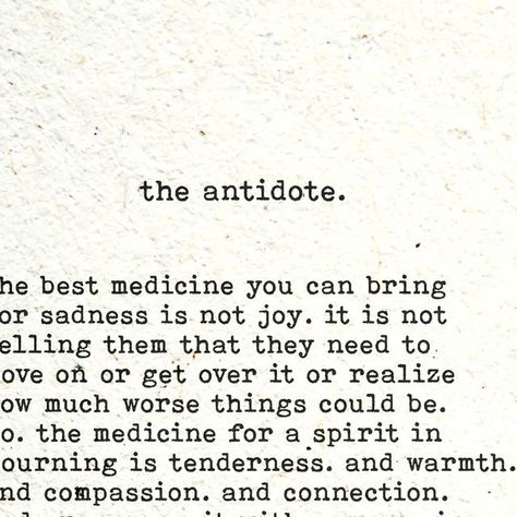 ullie-kaye on Instagram: ""the antidote". People say all sorts of things to those who are grieving. I would like to believe that most of it comes from a well meaning place. But grief has no rule book. And no two people grieve the same. Every journey is different. And for those who are looking in, all they want is for you to be okay. To feel joy again. To heal. But we cannot rush a mourning soul. The best medicine you can bring for sadness is not joy. It's love. If you have ever connected with my work and would like to support me as I continue to share my heart, feel free to visit my Etsy Shop, link in bio:) Also a reminder that I now also offer Handwritten Letters and Custom Pieces! Thank you!" Its Okay To Grieve, Two People, Handwritten Letters, Medicine, Meant To Be, Healing, Things To Come, Feelings, Books